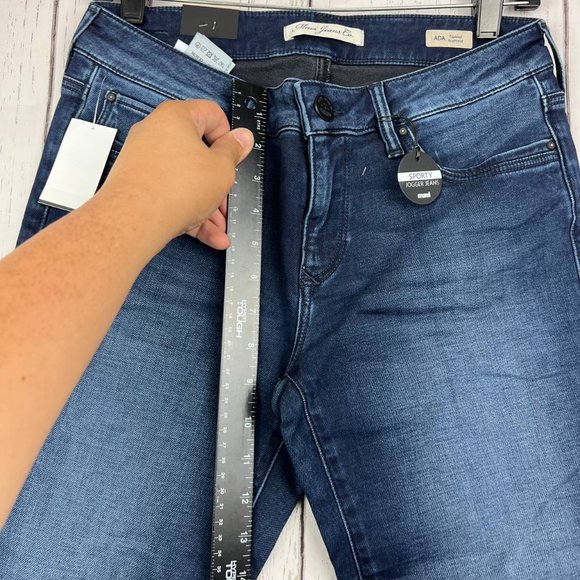 Mavi 27x25 Mid Rise Sporty Jogger Sexy Denim Jeans Pants Blue Women New - Picture 9 of 16